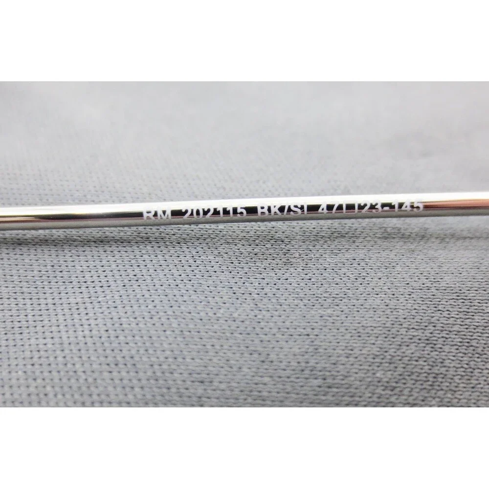 Robert Mitchell RM 202115 Round Black Silver Eyeglasses Frames 47-23-145